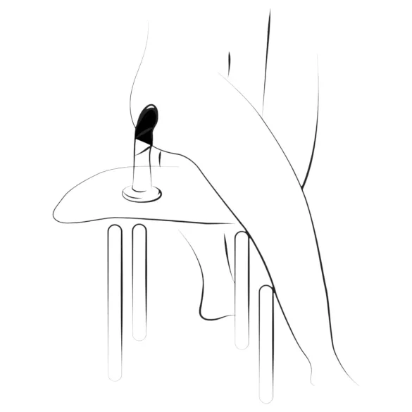 ROMP Piccolo - flexibilní silikonové dildo - modro-fialové