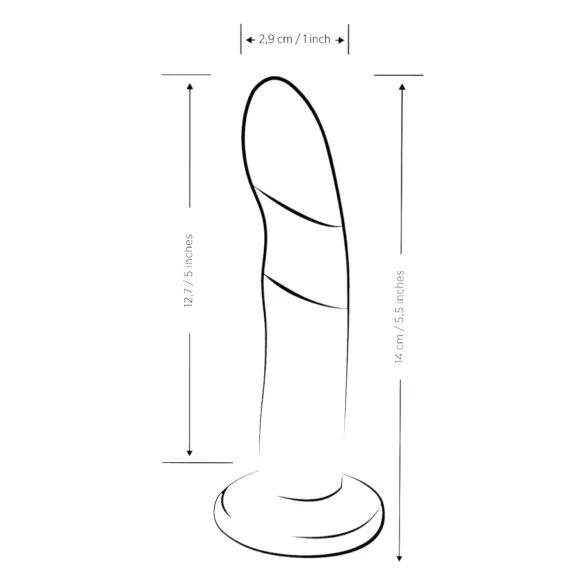 ROMP Piccolo - flexibilní silikonové dildo - modro-fialové