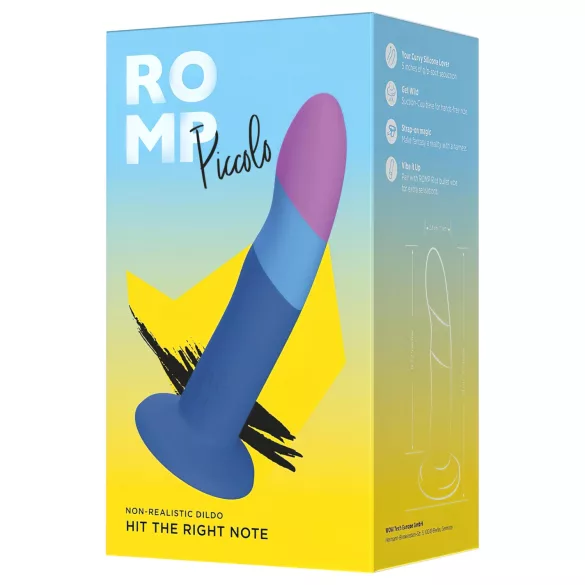 ROMP Piccolo - flexibilní silikonové dildo - modro-fialové