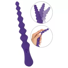   You2Toys - anální dildo s kuličkami - flexibilní, fialové
