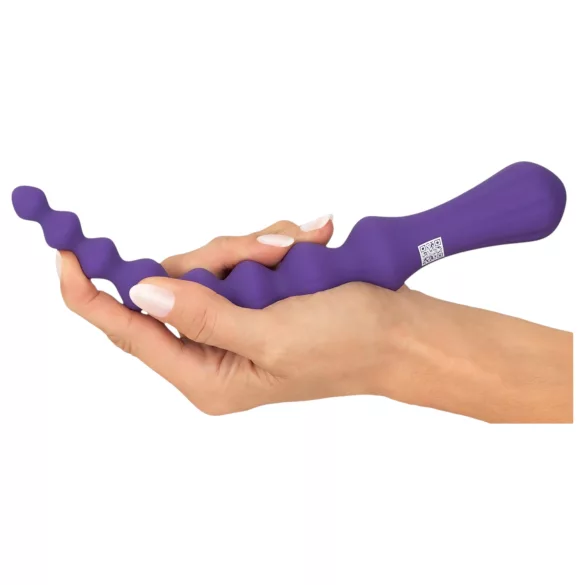 You2Toys - anální dildo s kuličkami - flexibilní, fialové
