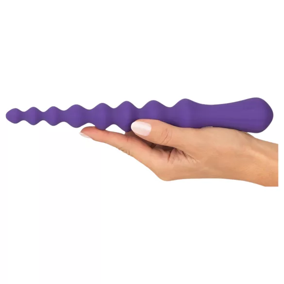 You2Toys - anální dildo s kuličkami - flexibilní, fialové