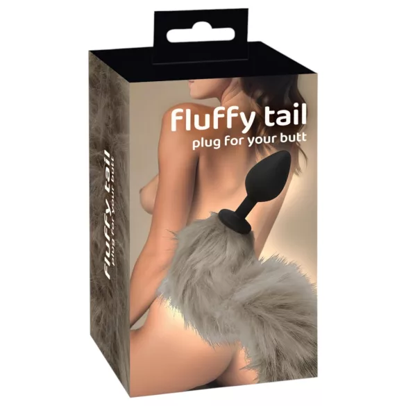 You2Toys - anální kolík se silikonovým ocasem - šedý