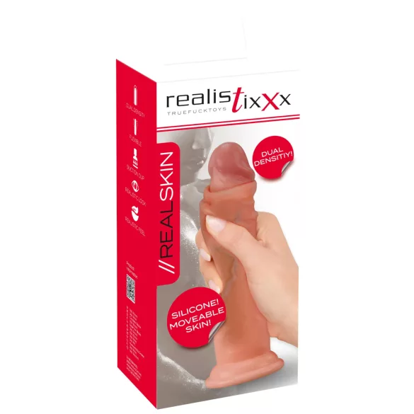 Realistixxx - realistické dildo - dvojitá vrstva - tělová barva