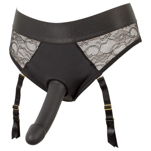 You2Toys – připínací dildo s postrojem (černé)