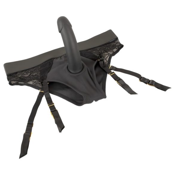 You2Toys – připínací dildo s postrojem (černé)