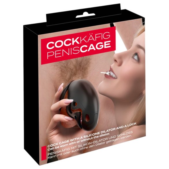 You2Toys - klec na penis s penisovým zátekem (černá)