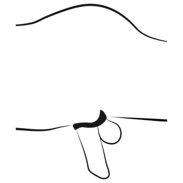 You2Toys - klec na penis s penisovým zátekem (černá)