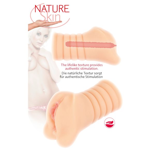 Nature Skin - realistická vagína masturbátor - tělová barva
