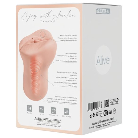 Alive Amelia S - umělá vagína masturbátor - realistická barva