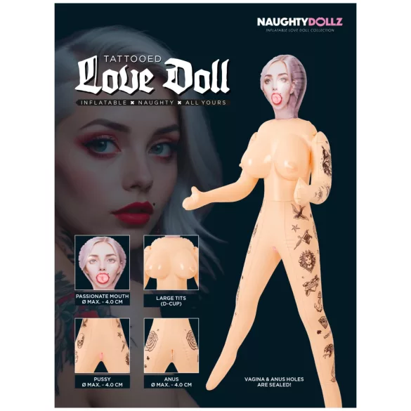 You2Toys - nafukovací tetovaná sexuální panna