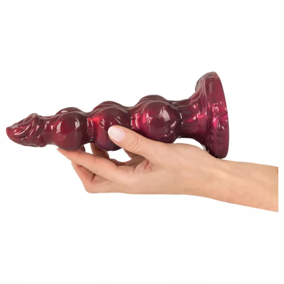 Beasty Cocks - Werewolf Willie dildo s přísavkou - bordó (21 cm)