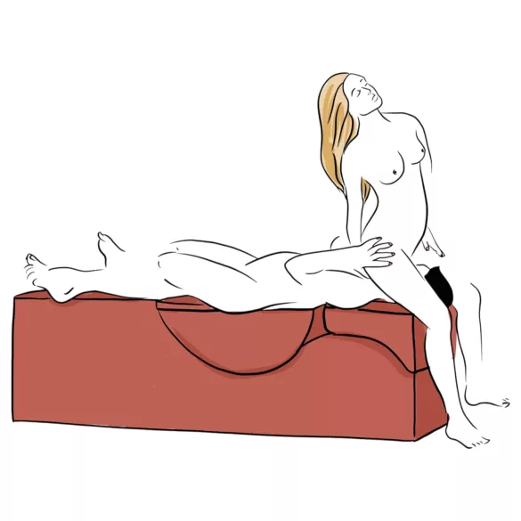 Liberator Aria Flip Chaise - polohovatelné sexuální křeslo (černé)