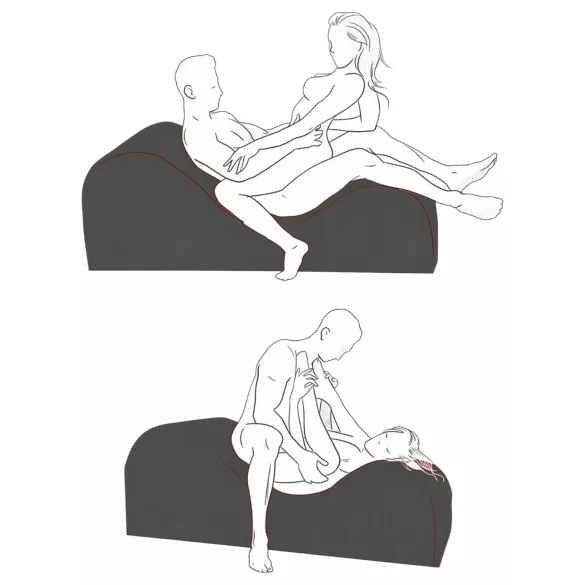 Liberator Aria Flip Chaise - polohovatelné sexuální křeslo (černé)