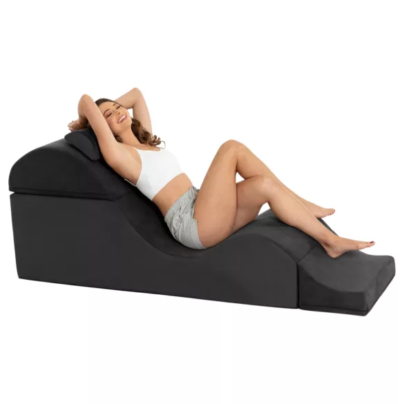 Liberator Aria Flip Chaise - polohovatelné sexuální křeslo (černé)