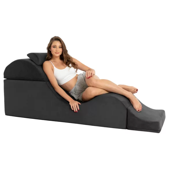 Liberator Aria Flip Chaise - polohovatelné sexuální křeslo (černé)