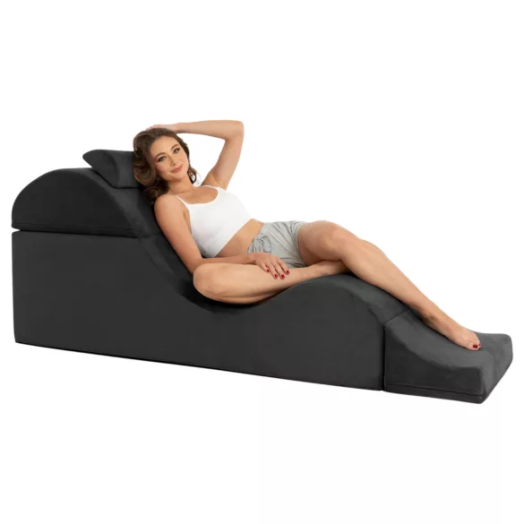 Liberator Aria Flip Chaise - polohovatelné sexuální křeslo (černé)