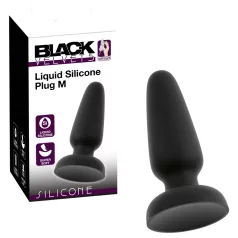   Black Velvets - silikonový anální kolík s přísavkou (černý) - M