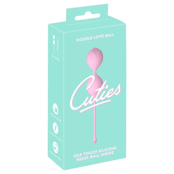 Cuties - dvoukuličkové silikonové venušiny kuličky (růžové)
