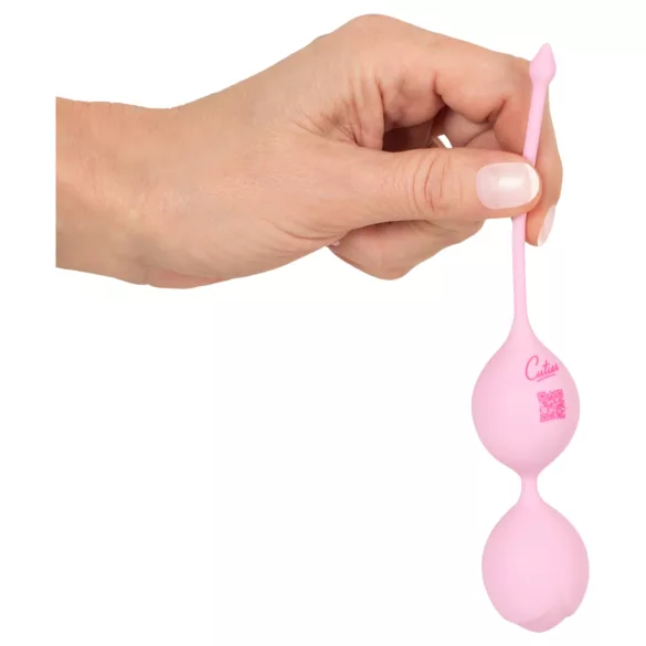 Cuties - dvoukuličkové silikonové venušiny kuličky (růžové)