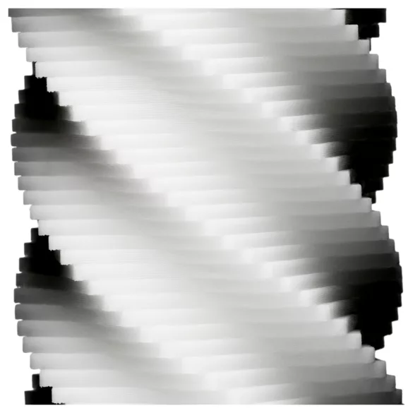 TENGA 3Dx Spiral - spirálový masturbátor se vzorem (bílý)