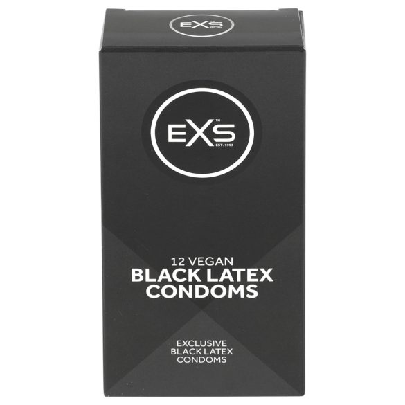 EXS Black - latexový kondom - černý - 12 ks
