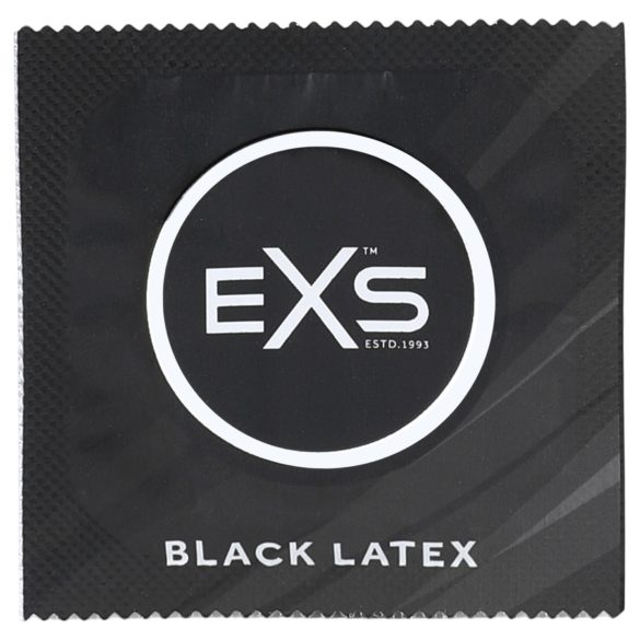 EXS Black - latexový kondom - černý - 12 ks