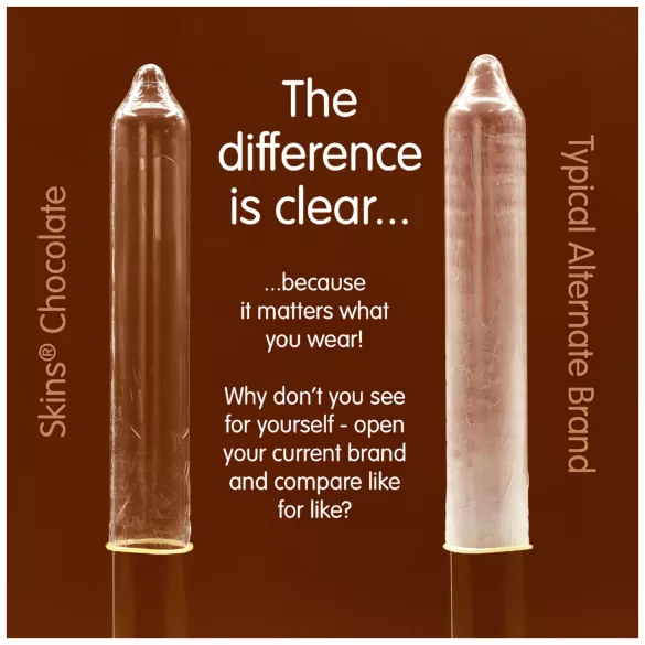 Skins - kondomy s čokoládovou příchutí - 8 ks