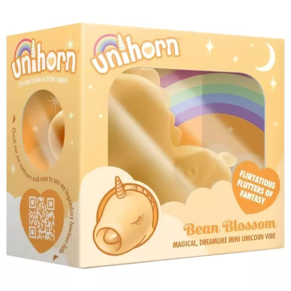 Unihorn Bean Blossom - nabíjecí stimulátor klitorisu ve tvaru jednorožce - žlutý