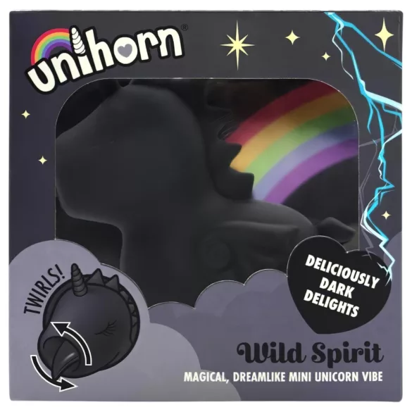 Unihorn Wild Spirit - vibrační stimulátor klitorisu - černý, dobíjecí