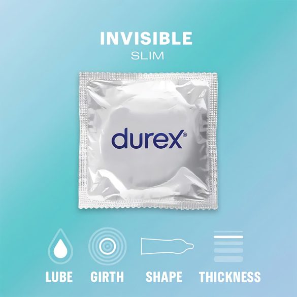 Durex Invisible Slim - tenké kondomy (10 ks)