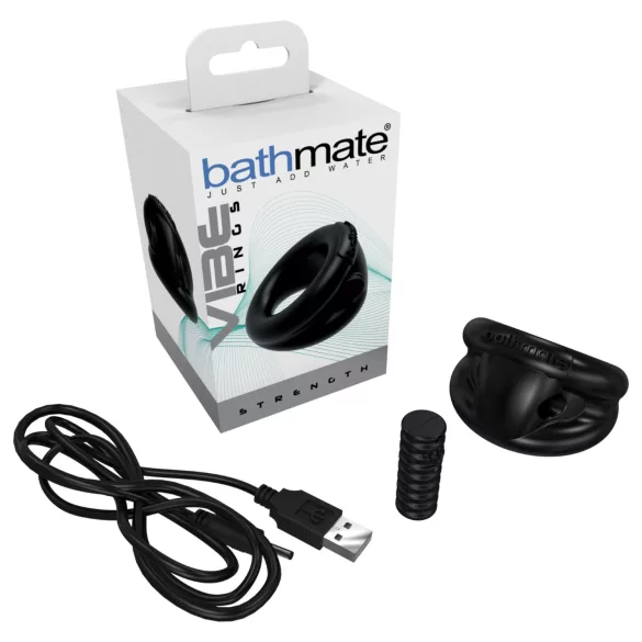 Bathmate Vibe Ring Strength - vibrační erekční kroužek s akumulátorem (černý)