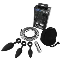   Bathmate Anal Training Plugs Vibe - vibrační anální plug sada (černá)