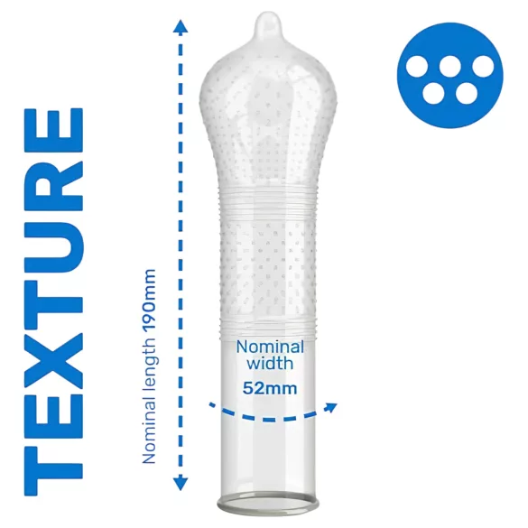 Pasante - kondom - vroubkovaný, tvarovaný, tečkovaný - 12 ks