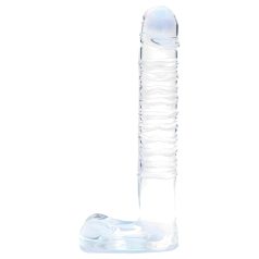 Clarity - hladké skleněné dildo (průhledné)