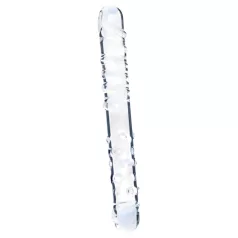 Clarity - oboustranné skleněné dildo - průhledné