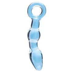  Clarity Utopian Mystique - anální dildo z rýhovaného skla (průhledné)
