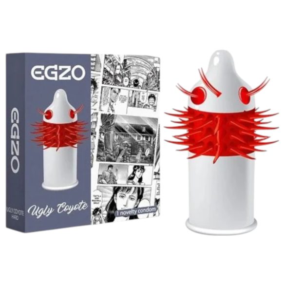 Egzo Ugly Coyote – kondom s dlouhými hroty (1 ks)