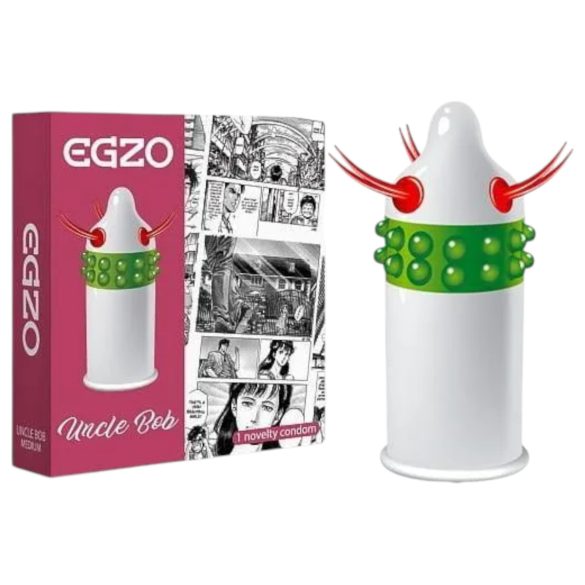 Egzo Uncle Bob – prezervativ s trny a chapadly (1 ks)