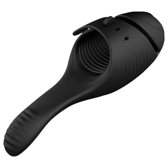 Osamělý J-Bobbie - akumulátorový žaludový vibrátor se 2 motory (černý)