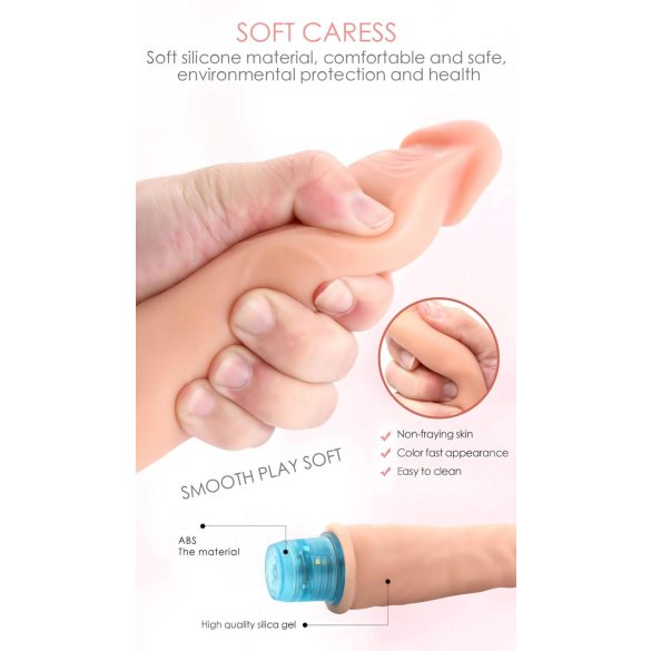 Lonely Max - realistický vibrátor (17cm) - přírodní