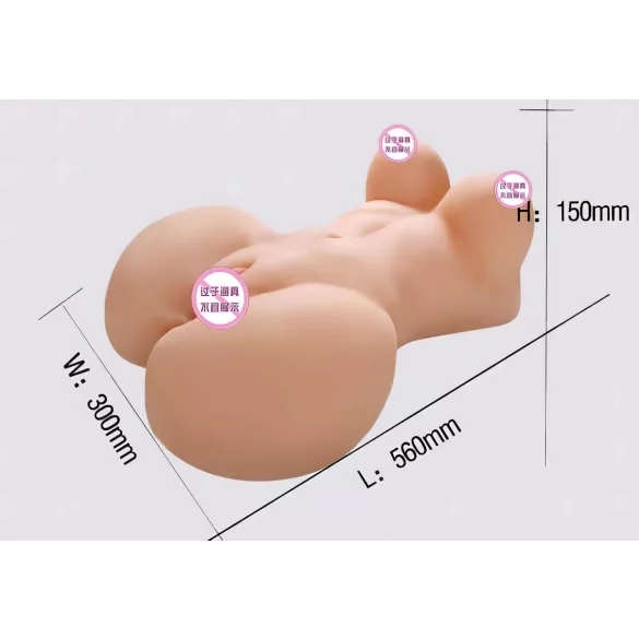 Lonely Fuck Me Silly - realistický masturbátor ženské torzo - přírodní