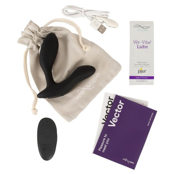 We-Vibe Vector+ - anální vibrátor s dálkovým ovládáním - černý, dobíjecí