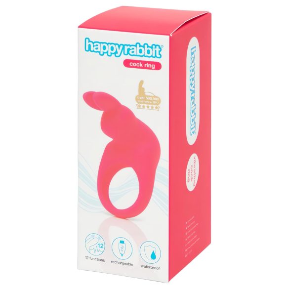 Happyrabbit Cock - akumulátorový vibrační kroužek na penis (růžový)