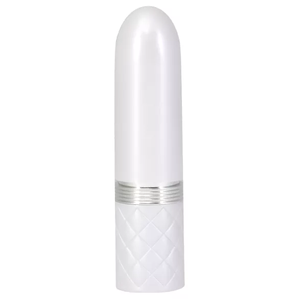 Pillow Talk Lusty - akumulátorový, jazýčkový tyčový vibrátor (bílý-růžový)