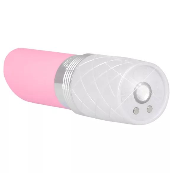 Pillow Talk Lusty - akumulátorový, jazýčkový tyčový vibrátor (bílý-růžový)