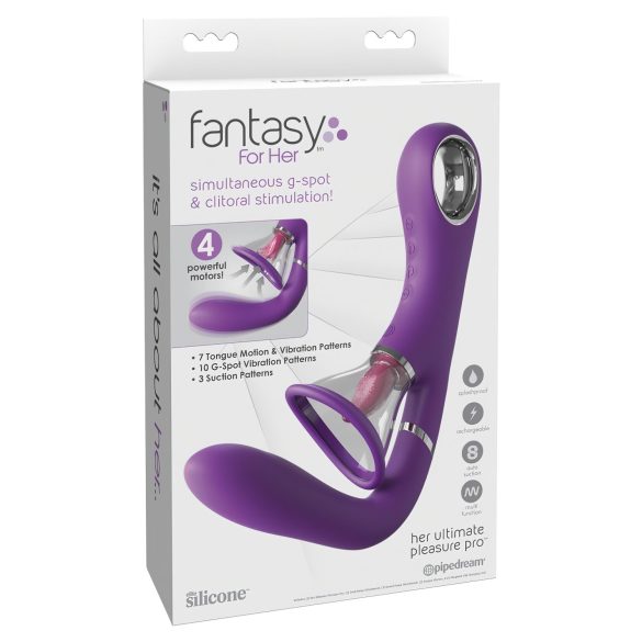 Fantasy For Her – 4-motorový vibrátor na G-bod a klitoris (fialový)
