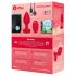 b-vibe srdce - nabíjecí anální vibrátor s dálkovým ovládáním (červený)