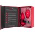 b-vibe srdce - nabíjecí anální vibrátor s dálkovým ovládáním (červený)