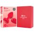 b-vibe srdce - nabíjecí anální vibrátor s dálkovým ovládáním (červený)